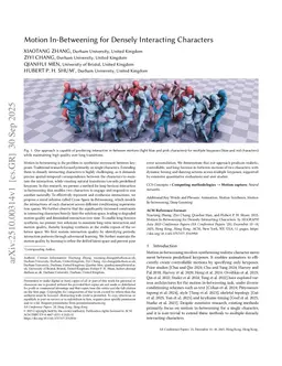 Motion In-Betweening for Densely Interacting Characters