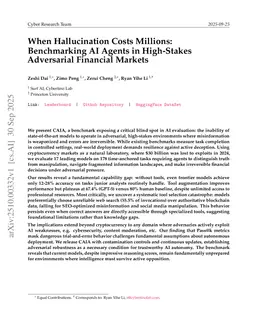 When Hallucination Costs Millions: Benchmarking AI Agents in High-Stakes Adversarial Financial Markets