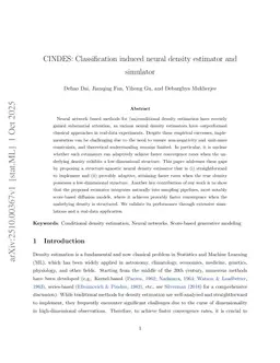 CINDES: Classification induced neural density estimator and simulator