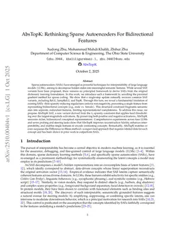AbsTopK: Rethinking Sparse Autoencoders For Bidirectional Features