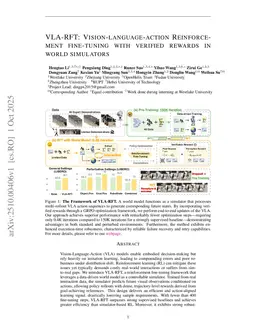 VLA-RFT: Vision-Language-Action Reinforcement Fine-tuning with Verified Rewards in World Simulators