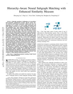 Hierarchy-Aware Neural Subgraph Matching with Enhanced Similarity Measure
