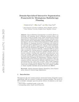 Domain-Specialized Interactive Segmentation Framework for Meningioma Radiotherapy Planning