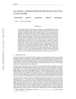 Learning a Zeroth-Order Optimizer for Fine-Tuning LLMs