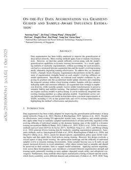 On-the-Fly Data Augmentation via Gradient-Guided and Sample-Aware Influence Estimation