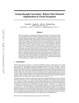 Seeing through Uncertainty: Robust Task-Oriented Optimization in Visual Navigation
