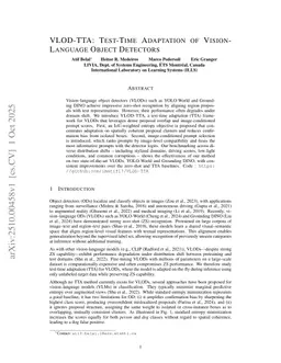 VLOD-TTA: Test-Time Adaptation of Vision-Language Object Detectors