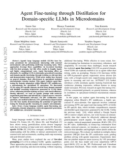 Agent Fine-tuning through Distillation for Domain-specific LLMs in Microdomains