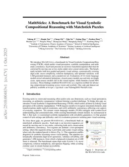 MathSticks: A Benchmark for Visual Symbolic Compositional Reasoning with Matchstick Puzzles