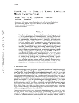 Copy-Paste to Mitigate Large Language Model Hallucinations