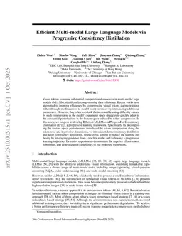 Efficient Multi-modal Large Language Models via Progressive Consistency Distillation