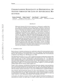 Understanding Sensitivity of Differential Attention through the Lens of Adversarial Robustness