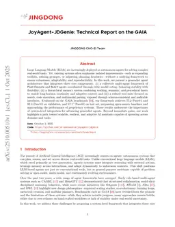 JoyAgent-JDGenie: Technical Report on the GAIA