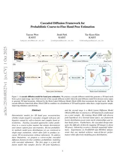 Cascaded Diffusion Framework for Probabilistic Coarse-to-Fine Hand Pose Estimation