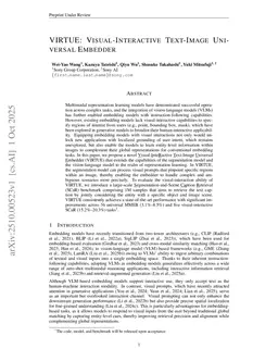 VIRTUE: Visual-Interactive Text-Image Universal Embedder