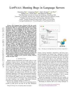 LSPFuzz: Hunting Bugs in Language Servers