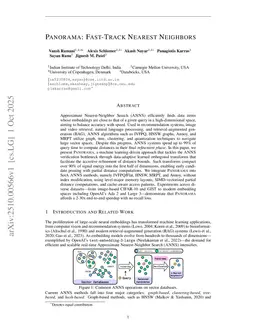 Panorama: Fast-Track Nearest Neighbors
