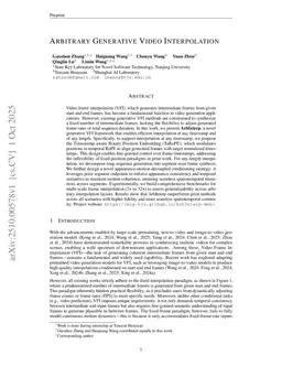 Arbitrary Generative Video Interpolation