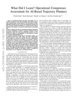 What Did I Learn? Operational Competence Assessment for AI-Based Trajectory Planners