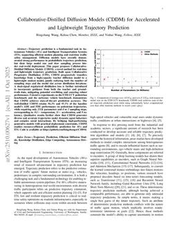 Collaborative-Distilled Diffusion Models (CDDM) for Accelerated and Lightweight Trajectory Prediction