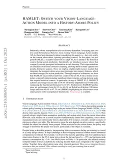 HAMLET: Switch your Vision-Language-Action Model into a History-Aware Policy