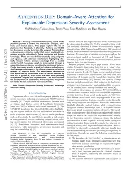 AttentionDep: Domain-Aware Attention for Explainable Depression Severity Assessment