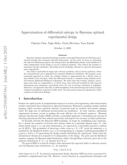Approximation of differential entropy in Bayesian optimal experimental design