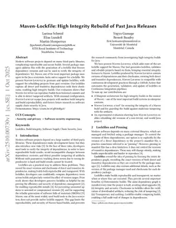 Maven-Lockfile: High Integrity Rebuild of Past Java Releases