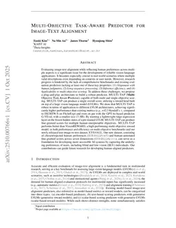 Multi-Objective Task-Aware Predictor for Image-Text Alignment