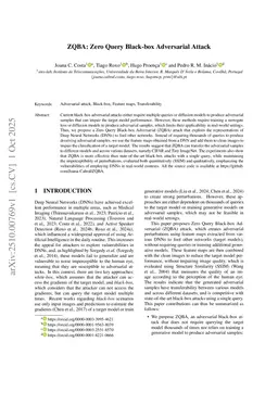 ZQBA: Zero Query Black-box Adversarial Attack