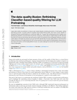 The Data-Quality Illusion: Rethinking Classifier-Based Quality Filtering for LLM Pretraining