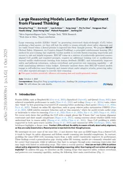 Large Reasoning Models Learn Better Alignment from Flawed Thinking