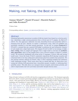 Making, not Taking, the Best of N