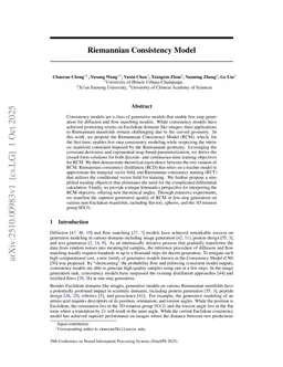 Riemannian Consistency Model