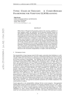 Typed Chain-of-Thought: A Curry-Howard Framework for Verifying LLM Reasoning
