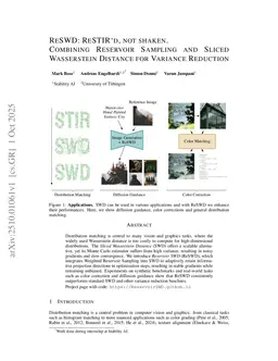 ReSWD: ReSTIR'd, not shaken. Combining Reservoir Sampling and Sliced Wasserstein Distance for Variance Reduction