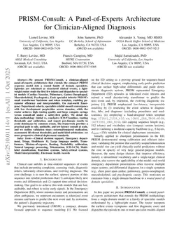 PRISM-Consult: A Panel-of-Experts Architecture for Clinician-Aligned Diagnosis