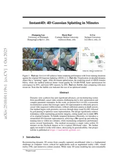 Instant4D: 4D Gaussian Splatting in Minutes