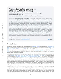 Prompt Curriculum Learning for Efficient LLM Post-Training
