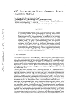 mR3: Multilingual Rubric-Agnostic Reward Reasoning Models