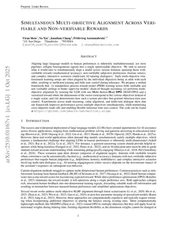 Simultaneous Multi-objective Alignment Across Verifiable and Non-verifiable Rewards