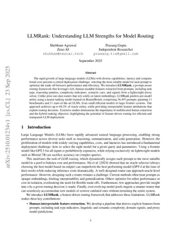LLMRank: Understanding LLM Strengths for Model Routing