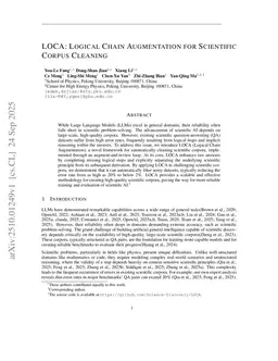 LOCA: Logical Chain Augmentation for Scientific Corpus Cleaning