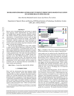 Do Bias Benchmarks Generalise? Evidence from Voice-based Evaluation of Gender Bias in SpeechLLMs