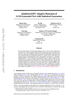 AdaDetectGPT: Adaptive Detection of LLM-Generated Text with Statistical Guarantees