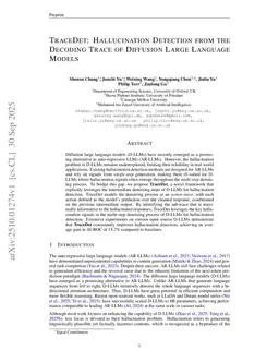 TraceDet: Hallucination Detection from the Decoding Trace of Diffusion Large Language Models