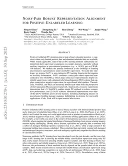 Noisy-Pair Robust Representation Alignment for Positive-Unlabeled Learning
