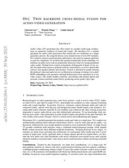 Ovi: Twin Backbone Cross-Modal Fusion for Audio-Video Generation