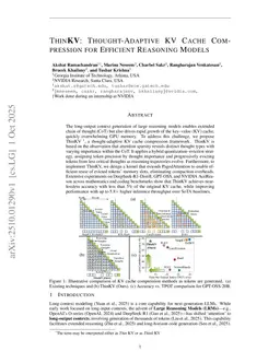 ThinKV: Thought-Adaptive KV Cache Compression for Efficient Reasoning Models