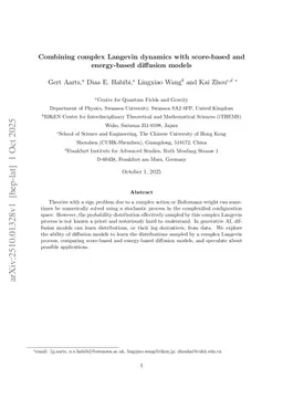 Combining complex Langevin dynamics with score-based and energy-based diffusion models